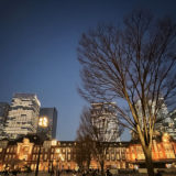夕暮れどきの東京駅